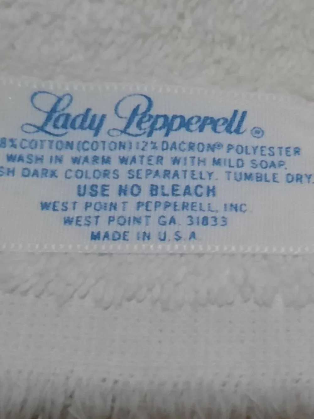 Vintage Lady Pepperell Floral Gingham Towel Set Tan Red Blue Washcloths USA